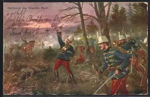 AK Rotes Kreuz Nr.89: Heldentod des Obersten Muhr