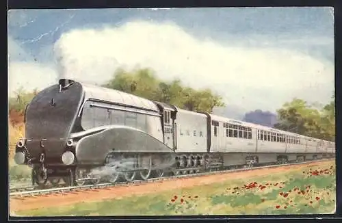 Künstler-AK The Silver Jubilee, L.N.E.R., englische Eisenbahn