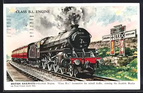 Künstler-AK British Railways, Locomotive No. 61041 of the Class B.1.