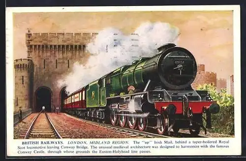 AK London, Midland Region, Lokomotive No. 16122 der British Railways, The up Irish Mail, Englische Eisenbahn