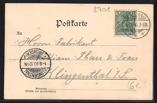 AK Gabelbach / Ilmenau, Ansicht Häuser mit Einwohnern