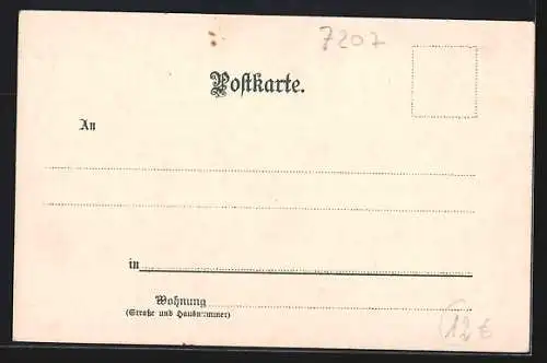 Lithographie G. Gugg: Beuron, Gasthof zum Pelikan