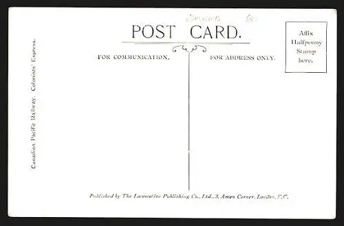 AK Canadian Pacific Railway, Colonist`s Express, englische Eisenbahn