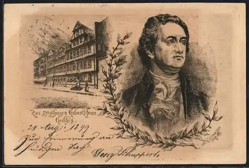 AK Zum 150jährigen Geburtstag Goethes, Portrait Goethe