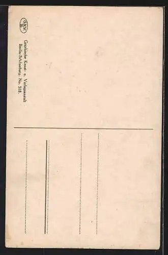 AK Frau und Mann verstecken sich hinter einer Hecke