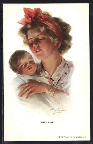 Künstler-AK Philip Boileau: Baby Mine, Mutter mit Säugling