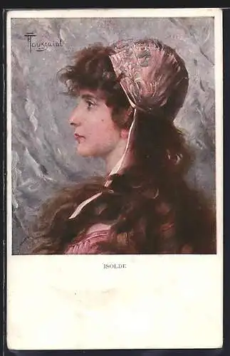 Künstler-AK Isolde, Junge Frau mit Haube