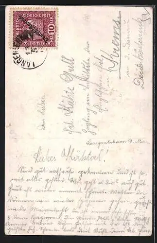 Künstler-AK Isolde, Junge Frau mit Haube