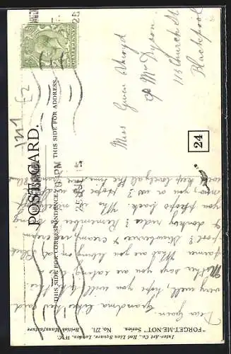 Künstler-AK Fred Spurgin: Mädchen mit Medaillon von ihrem Liebsten