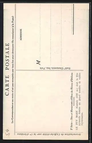 Künstler-AK Le Puy Mary /Cantal, Panorama