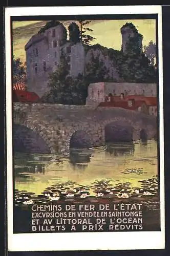 AK Chemin de Fer de l`Etat, Excursion en Vendee, en Saintonge et au Littoral de l`Ocean, Tourismus