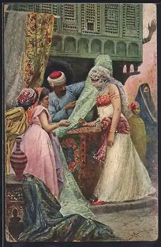 AK Cloth-Seller, arabische Händler