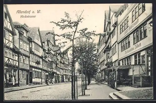 AK Allendorf a. W., Ortsansicht mit Strassenpartie