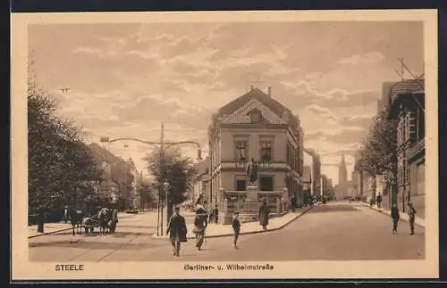 AK Steele, Berliner- Ecke Wilhelmstrasse
