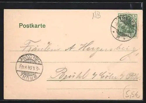 AK Treuen / Vogtland, Partie am Bismarckdenkmal