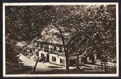 AK Ansprung i. Erzgeb., Partie mit Gasthaus Hüttstadtmühle