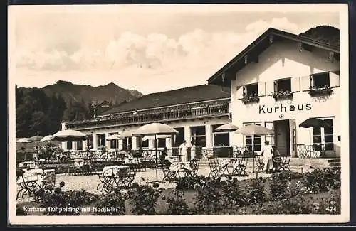 AK Ruhpolding, Blick auf das Kurhaus mit Hochfelln