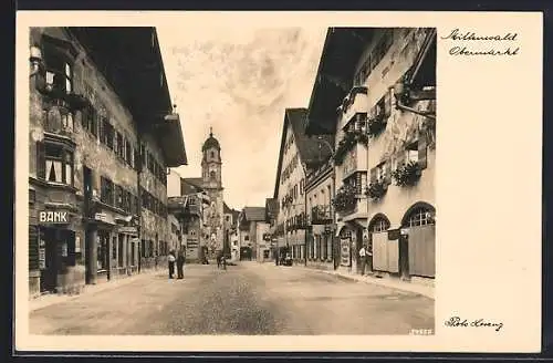 AK Mittenwald, Häuser am Obermarkt