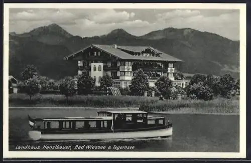 AK Bad Wiessee / Tegernsee, Hotel Hanslbauer am Seeufer