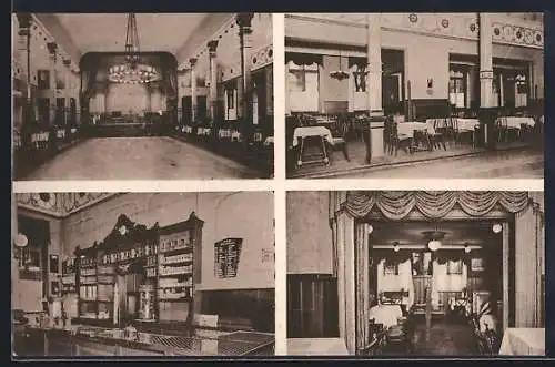 AK Lokstedt bei Hamburg, Klub- und Ballhaus Grenzhaus Hoheluft - Innenansichten