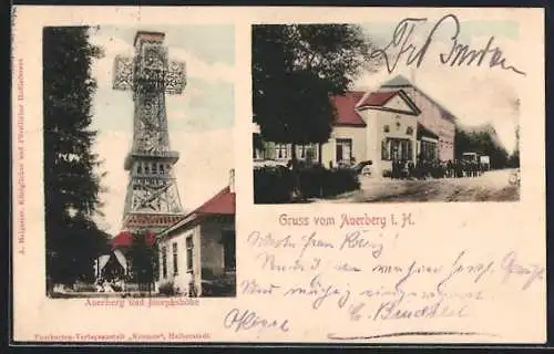 AK Stolberg / Harz, Gasthaus Auerberg und Josephshöhe