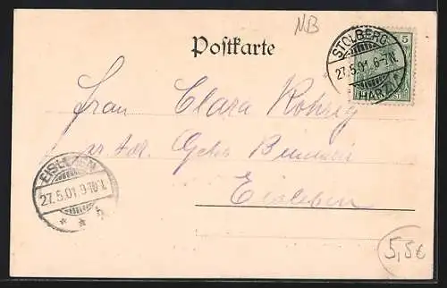 AK Stolberg / Harz, Gasthaus Auerberg und Josephshöhe