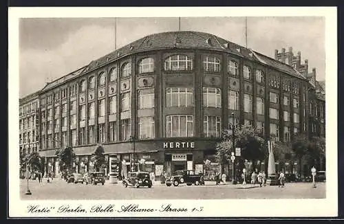 AK Berlin-Kreuzberg, Kaufhaus Hertie, Belle-Alliance-Strasse 1-3