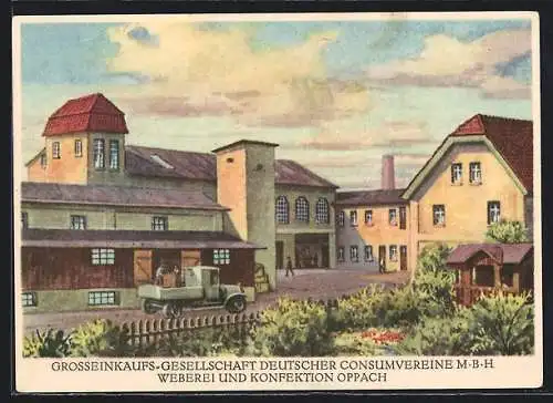 AK Oppach, Grosseinkaufs-Gesellschaft Deutscher Consumvereine MBH, Weberei und Konfektion