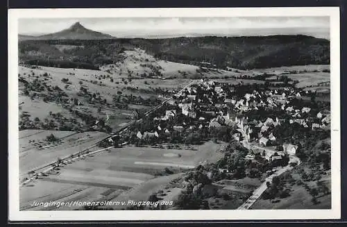 AK Jungingen / Hohenzollern, Panorama vom Flugzeug aus