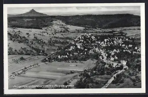 AK Jungingen / Hohenzollern, Panorama vom Flugzeug aus