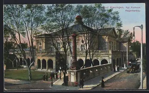 AK Bad Kissingen, Kurhaus, Regentenbau mit Passanten