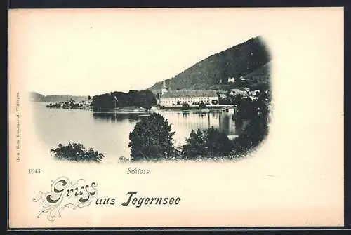 AK Tegernsee, Blick zum Schloss