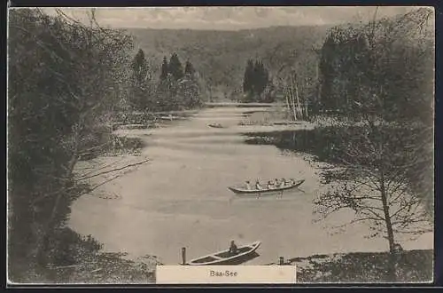 AK Bad Freienwalde a. O., Ruderboote auf dem Baa-See