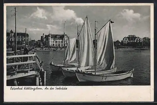 AK Kühlungsborn, Segelschiffe an der Seebrücke