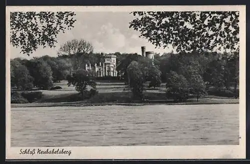 AK Neubabelsberg, Flusspartie mit Blick auf das Schloss