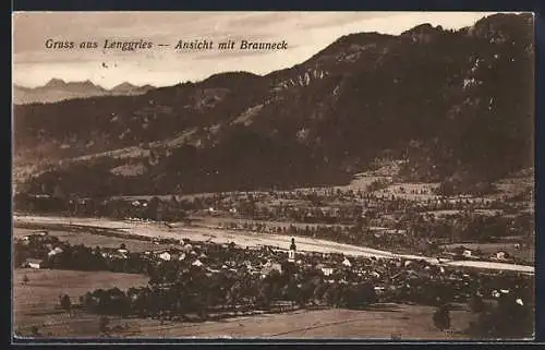 AK Lenggries, Ansicht mit Brauneck