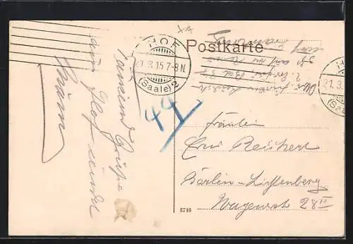 AK Hof i. B., Ortsansicht vom Theresienstein