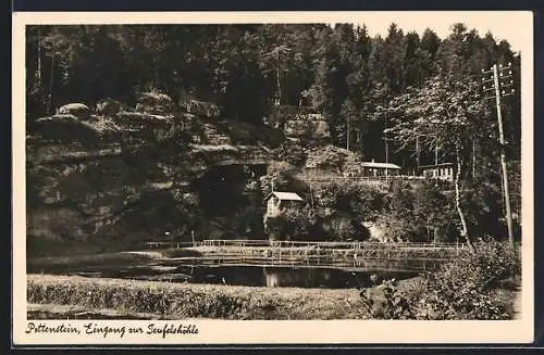 AK Pottenstein, Eingang zur Teufelshöhle