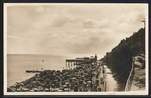 AK Sellin auf Rügen, Teilansicht des Strandes