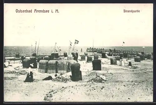 AK Arendsee i. M., Strandpartie mit Strandkörben