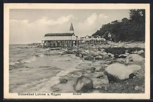 AK Lohme a. Rügen, Blick auf den Strand