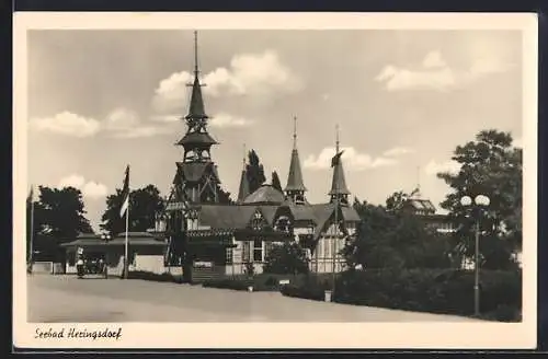 AK Heringsdorf / Ostseebad, Partie im Ort