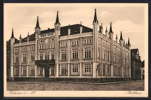 AK Bützow i. M., Blick auf das Rathaus