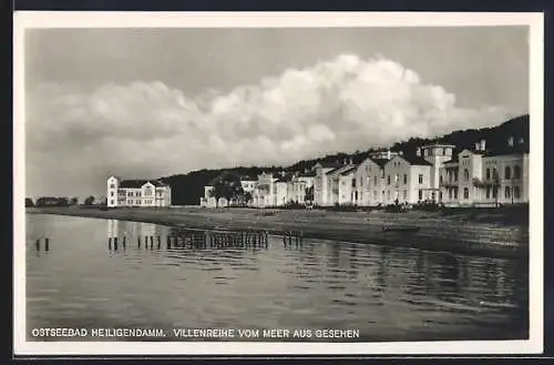 AK Heiligendamm, Villenreihe vom Meer aus gesehen