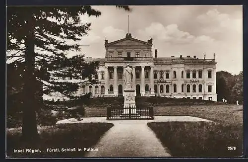 AK Putbus /Rügen, Blick auf das Fürstl. Schloss