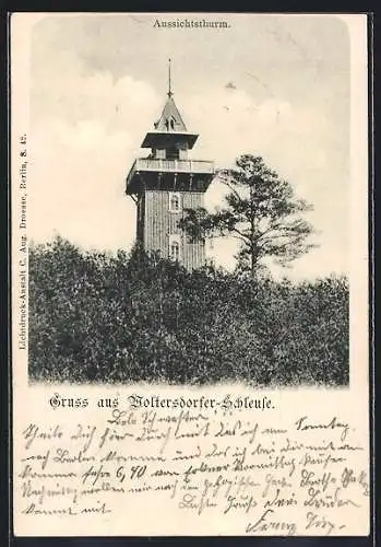 AK Woltersdorfer-Schleuse, Blick auf den Aussichtsturm