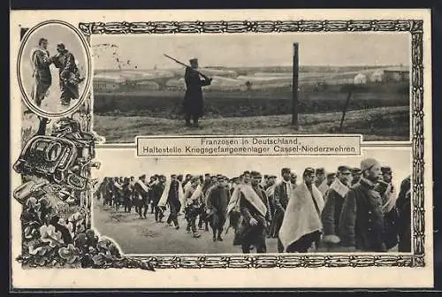 AK Cassel-Niederzwehren, Franzosen in Deutschland, Haltestelle Kriegsgefangenlager