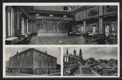 AK Dresden, Restaurant und Ball-Haus Bellevue, Waltherstrasse 27