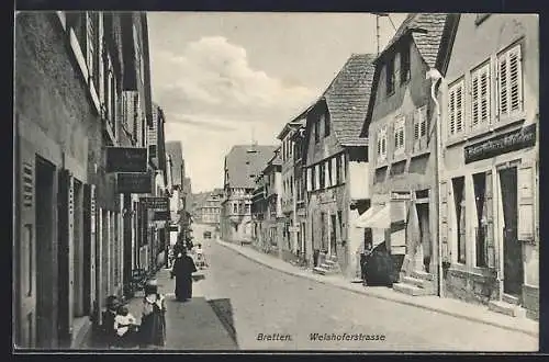 AK Bretten, Welshoferstrasse im Sonnenschein