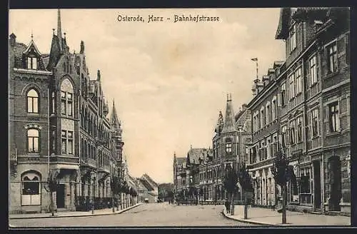 AK Osterode / Harz, Blick in die Bahnhofstrasse